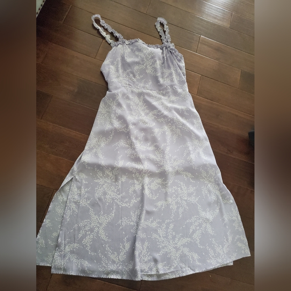 LA Miel by Hyped Unicorn lavender beautiful dress with white flowers mid…